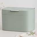 KAZAI. Compost Bin Kitchen 'Elin' | 1.2 GAL / 4.5L Countertop Compost Bin with Lid & Carbon Filter | Odor-Free, Dishwasher Safe, with Inner Bucket | Small Indoor Kitchen Composter | Sage-Green