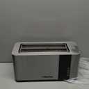 Mueller UltraToast Full Stainless Steel Toaster 4 Slice, Long Extra-Wide Slots for Bagels and Waffles, 6 Browning Levels, LED Display, Cancel/Defrost/Reheat Functions & Removable Tray, Kitchen Gadgets