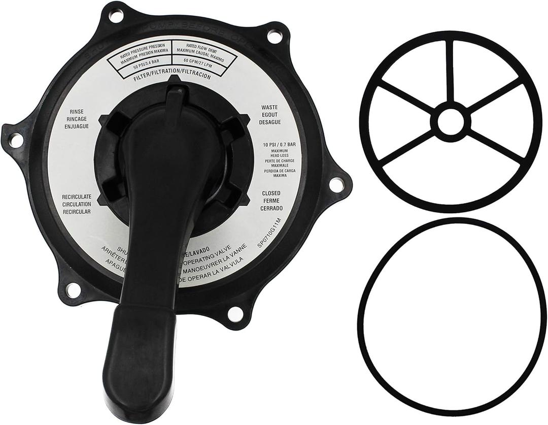 SPX0710XBA17 Key Cover and Handle Assembly Replacement for 1 1/2 inch Hayward SPX0710X32,SP0710X62,with Gasket and O-Ring.Not fit for Vari flow XL and 2inch pipe valve.
