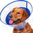 BARKLESS Soft Dog Cone, Soft Cone for Dogs to Stop Licking Biting Wounds, Breathable Surgical E Collar for After Surgery, Adjustable Elizabethan Collar for Neuter Incision Care (S (Neck: 9.75-11.75"))