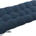Bench Cushion for Indoor Furniture 48x19 inch Rectangle Bench Seat Cushion for Bay Window Entryway Bench Thick Textured Chair Cushion with Non-Slip Backing 1 Pack, Navy