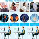 Niceeday Lumbar Support Pillow for Office Chair Car Back Support Pillow, Memory Foam Gaming Chair Desk Chair Back Cushion for Lower Back Pain Relief, Ergonomic Back Rest,Office Home Essentials