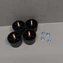 1-1/2 inch Plastic Furniture Legs, Round Tapered Table Legs Black Sofa Legs Replacement Legs with M8 Hanger Bolts for Couch Table Sofa, Pack of 4