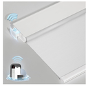 Smart Motorized Blinds with Remote, Cordless No-Drill Automatic Roller Shades, Blackout Electric Blind for Windows, White, 35 x 72