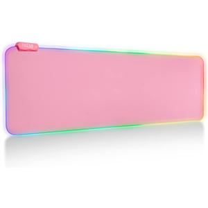 Tilted Nation Pink Mouse Pad | RGB Gaming Mouse Pad Pink (Create Your Dream Setup) Large LED Mousepad Mats for Desk with 8 Light Modes, Smooth Gliding, and Easy to Clean - Girl Gaming Accessories
