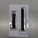 STIROLL Slim Leather Bands Compatible with Apple Watch Band 38mm 40mm 41mm 42mm(Series 11 10), Top Grain Leather Watch Thin Wristband for iWatch SE 9 8 7 6 5 4 3 2 1 (Black Rose Gold)