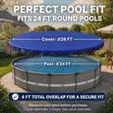 Pool Cover for 18FT Above Ground Pools,Reinforced 3-Layer Pool Winter Cover