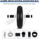 16" Flat Free Wheelbarrow Tires, 4.80/4.00-8" Flat-Free Solid Tire with 5/8" Axle Bore Hole for Wheelbarrow Lawn Mover Trolley Dolly Go Kart Replacement (2 Pack)