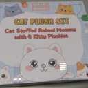 KMUYSL Cat Stuffed Animals Toys for Ages 0 1 2 3 4 5 6 7 8+ Years Old Kids - Mommy Cat with 4 Baby Kitty in Her Tummy, Idea Xmas Birthday Gifts for Baby, Toddler, Girls, Boys