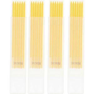 24 Pieces 2.8mm Carpenter Pencil Refill, Sturdy Lasting Pencil Leads Graphite Woodworking Pencil Refill Solid Deep Hole Mechanical Construction Pencil Replacements (Yellow)