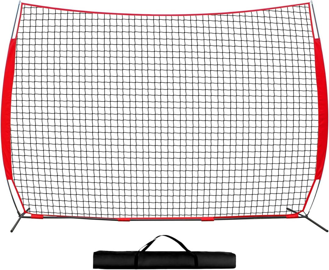 12x9 ft Barricade Backstop Net, Sports Barrier Net, Multi-Sport Backstop Net with Carry Bag - Baseball, Softball, Lacrosse, Soccer, Basketball, Tennis - Protective Screen for Practice