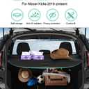 Powerty Cargo Cover for 2018-2024 Nissan Kicks Accessories Trunk Cover Retractable Trunk Shielding Shade Cargo Luggage Cover Withstand The Load