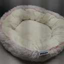 Calming Donut Pet Bed, Pink 23.6in for Cats Small Medium Dogs