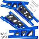 RC Suspension Arms A-Arms Upgrades Part for 1/10 Slash 4X4 VXL/Rustler 4X4 VXL/Stampede 4WD VXL,4PCS Aluminum Alloy Suspension A Arms Hops up,Navy Blue