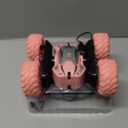 KKONES Remote Control Car, 2.4GHz Double Sided 360 Flips Rotating Electric Race RC Stunt Car, LED Wheel & Headlight High Speed Off Road Cars Toy Gift for 3 4 5 6 7 8-12 Year Old Boy Toys (Pink)