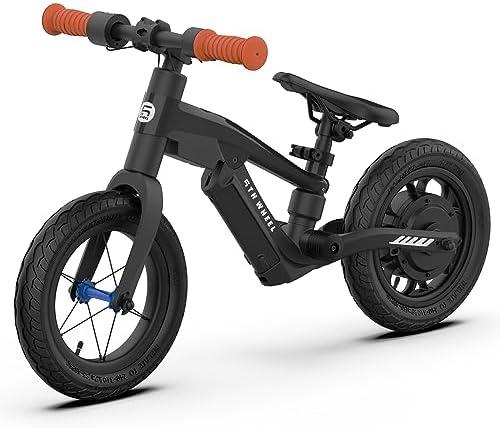 5TH WHEEL K8 Electric Bike for Kids, 250W Electric Balance Bike Ages 3-5 Years Old, Kid Electric Motorcycle with 3 Speed Modes, 12 inch Inflatable Tire and Adjustable Seat