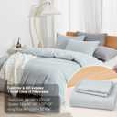 Dreaming Wapiti Duvet Cover Queen,Washed Microfiber Cornflower Blue Queen Size Duvet Cover Set,Solid Color - Soft and Breathable with Zipper Closure & Corner Ties (Cornflower Blue,Queen)