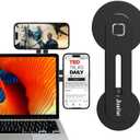 180° Adjustable Magnetic Laptop Phone Holder Mount for iPhone 17 Air Pro Max 16, Computer Phone Holder for Monitor's Top and Side, Dual Screen Edge Monitor Mount, Extended Laptop Stand