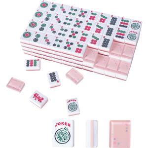 TIASUSAN American Mahjong Tile Set with 166 Quality Acrylic Tiles (1.2" Pink, Tiles Only), Mahjong Game Set