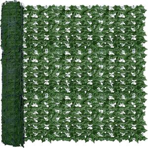 ODTORY Artificial Fence Privacy Screen: 5FT x 50FT UV-Anti Faux Greenery Backdrop Ivy Chain Link Shades Panels for Patio, Balcony, Garden,Deck,Backyard Indoor Outdoor Green Wall Decor