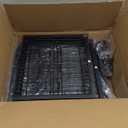 SONGMICS 3-Tier Metal Storage Rack with Wheels, Mesh Shelving Unit with X Side Frames, 23.6-Inch Width, for Entryway, Kitchen, Living Room, Bathroom, Industrial Style, Black UBSC163B01