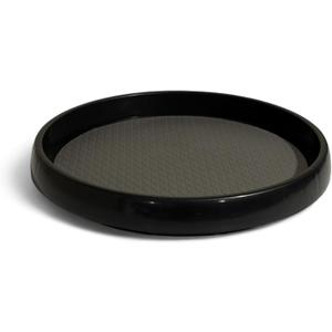 10 Inch Black Lazy Susan Non-Skid Rotating Turntable Home Storage Organizer Server Tray for Kitchen, Dining Room, Bathroom, Living Room, Office, Countertop, Spice Rack, Cabinet, Pantry & Display