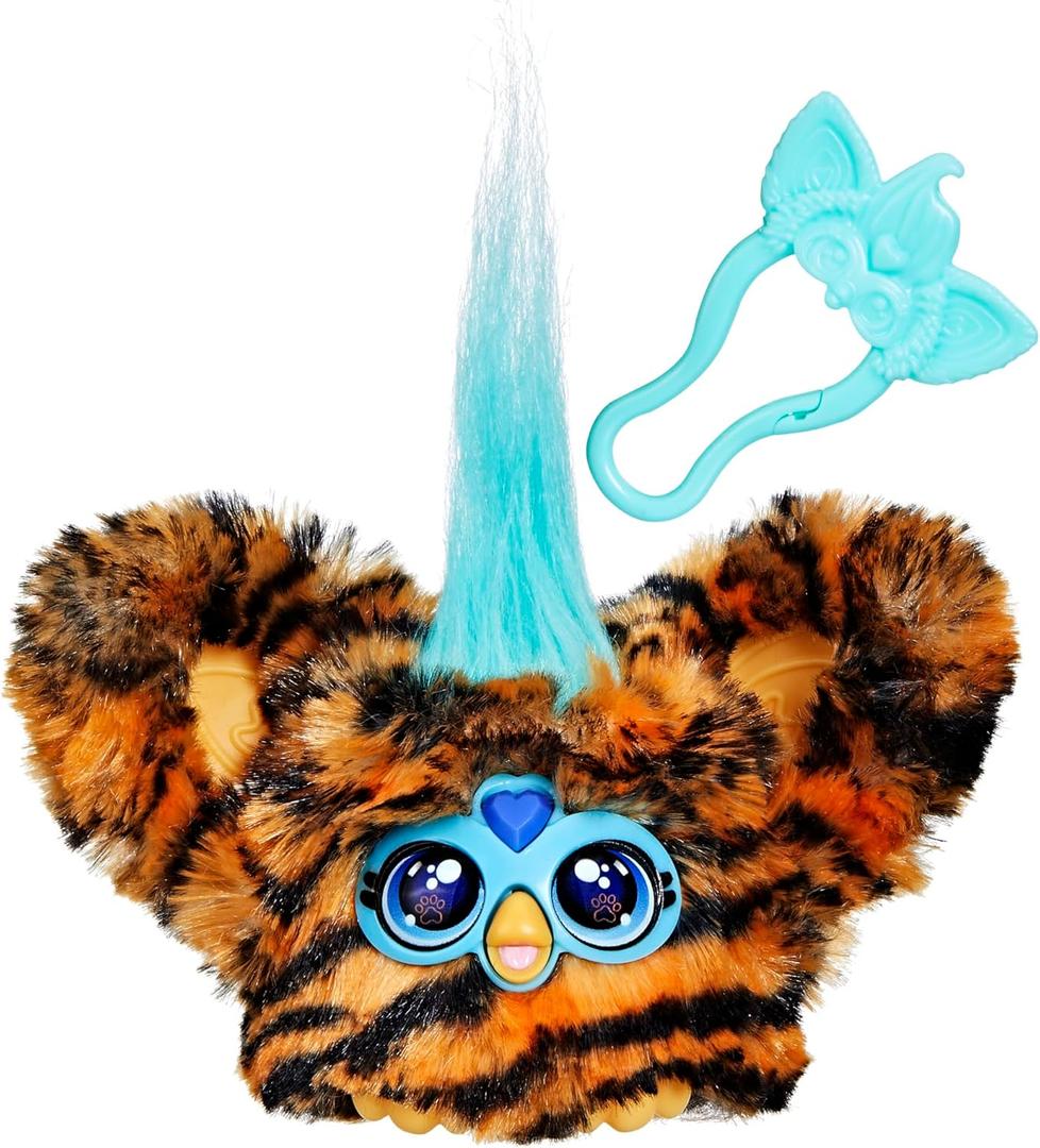 Furby Furblets Ty-Bee Mini Friend, Electronic Plush Toys for Girls & Boys, Orange Tiger, Speaks Furbish & Plays Music, Series 5, Back to School Gifts, Ages 6+