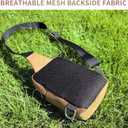 Mini Crossbody Sling Bag, Small Shoulder Backpack, Left & Right Reversible, Brown