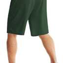 Aolesy Men's Gym Workout Shorts 5"/7"/10" Lightweight Bodybuilding Athletic Shorts Running Training with Zip Pockets (Green, M)