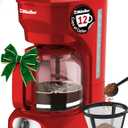 MUELLER HOME 12-Cup Red Coffee Maker - Perfect for Home or Office, Borosilicate Carafe, Auto-Off, Reusable Filter, Anti-Drip, Keep-Warm Function, Clear Water Level Window, Red Kitchen Accessories