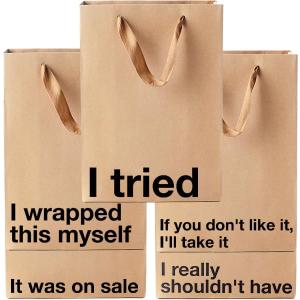 MilkToast Brands Funny Gift Bags for Adults, Set of 5, 11 x 8 x 4, 1 Count