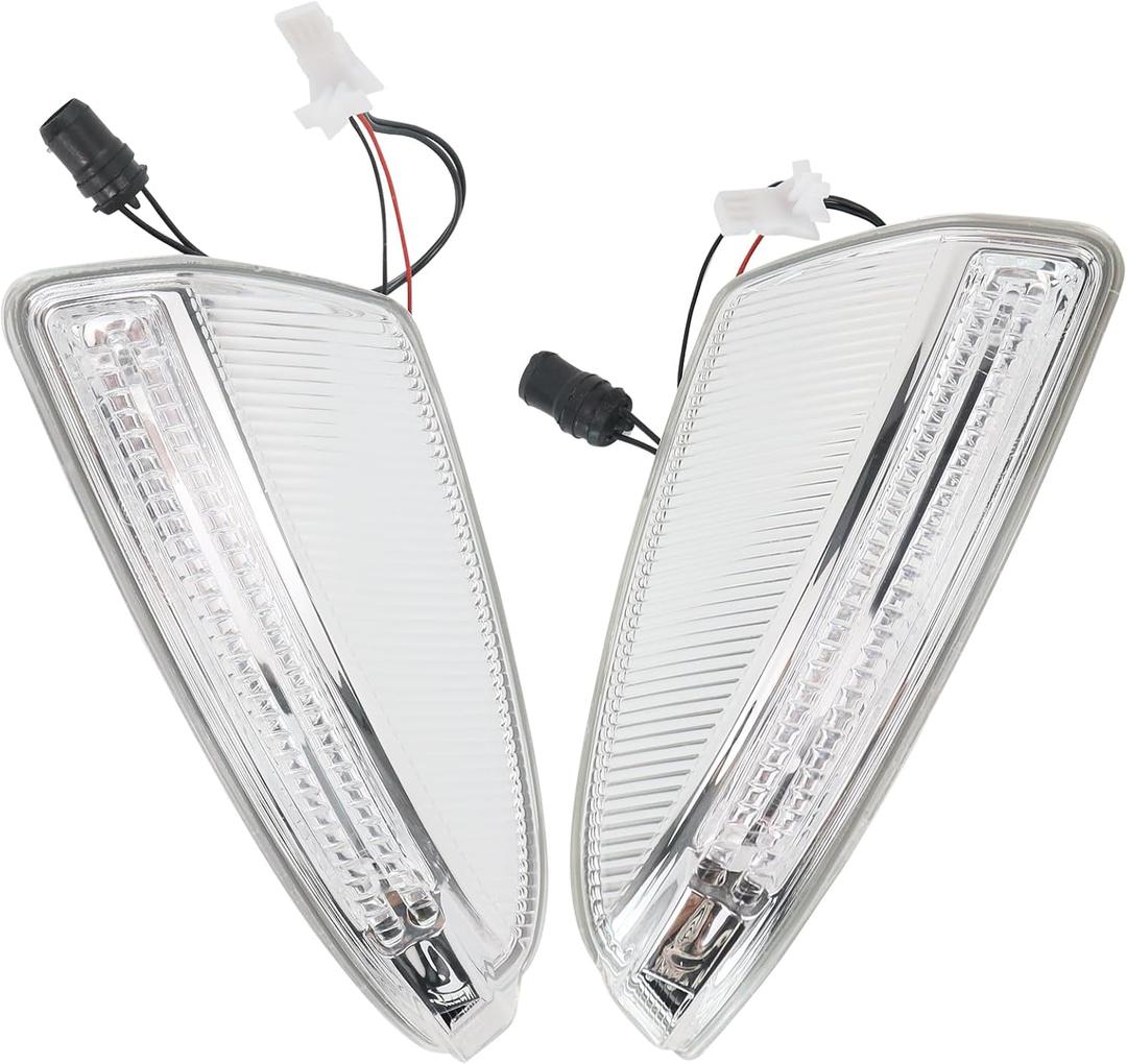 MUNIK 2005-2012 Auxiliary Turn Signal Light Reversing Mirror Light L+R For Mercedes-Benz gl,m class x164 w164 gl350 gl450 gl550 2006-2012 ml300 ml350 ml500 ml63 Replacement # 1649061300,1649061400