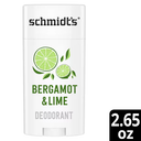 Schmidt's Natural Deodorant Aluminum Free Bergamot & Lime -- 2.65 oz