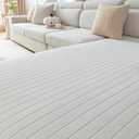 Cgeluy Sofa Cover Washable Sectional Couch Covers Sofa Slipcovers for 3 Cushion Couch Pet Friendly L Shaped Couch Protector for Dogs (Cream)