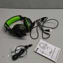 Gaming Headset for PC, Ps4, Ps5, Xbox Headset with 7.1 Surround Sound, Gaming Headphones with Noise Cancelling Mic RGB Light Over Ear Headphones for Xbox Series X/S, Switch-Green