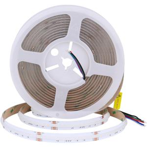 JOYLIT COB RGBW LED Strip Lights 16.4ft Indoor, 24V RGB 6000K Cool White Color Changing 4 in 1 LED Tape with 784LEDs/M No Dots 19W/M Bright Light Strip for Party, Club, DIY (LED Strip Only)