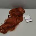 IMISSU 80cm Long Curly Natural Hair Cosplay Wig with Bangs Colorful Halloween Costume Party Wigs for Women (Fragrant Orange)