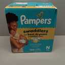 Pampers Swaddlers Diapers, Size 0 (up to 10 lbs), 140 Count, Absorbent, Keeps Baby Dry and Comfortable, Skin Safe Disposable Baby Diaper 