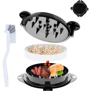 Chicken Shredder Tool Twist Large Chicken Breast Shredder Tool-Meat Shredder Meat Masher for Chicken Ground Beef Pork with Up-grated Stainless Steel Spikes Kitchen Gadgets Essentials (Black&Black)