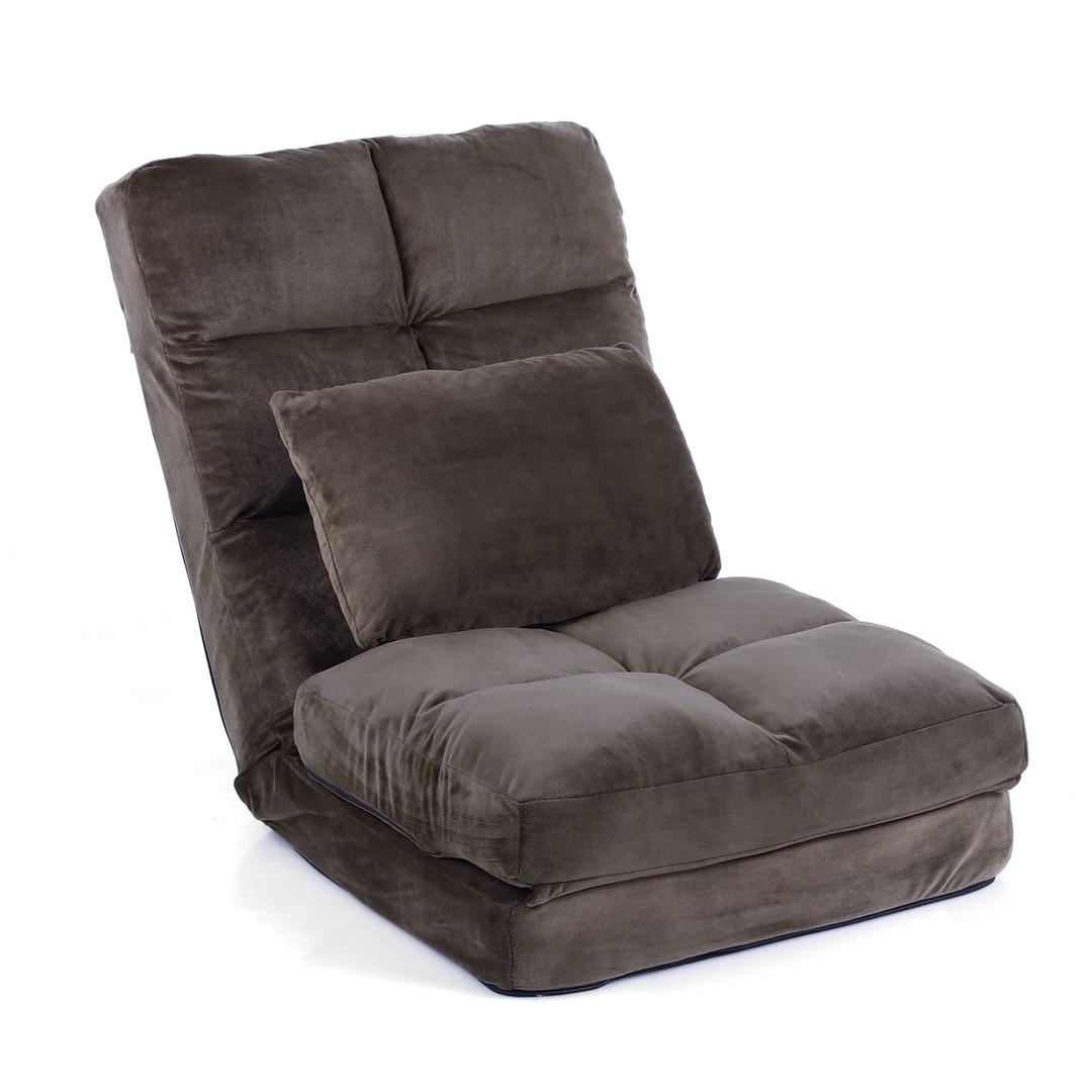 DeeLyan Swivel Floor Chair for Teens，Multipurpose Gaming Chair Rocker for TV, Reading, Playing Video Games Lumbar Support, Adjustable Foldable Backrest (DL8823R-CO)