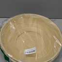 LEXA 12" Handmade Bamboo Salad Bowl 130 oz Large Wooden Fruit Bowl for Kitchen Counter, Natural Bamboo, Pack of 2
