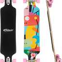 Nattork Longboard Skateboard Complete 8 Ply Canadian Hard Maple for Commuting, Carving & Downhill Riding with T-Tool, Made for Adults, Teens and Kids