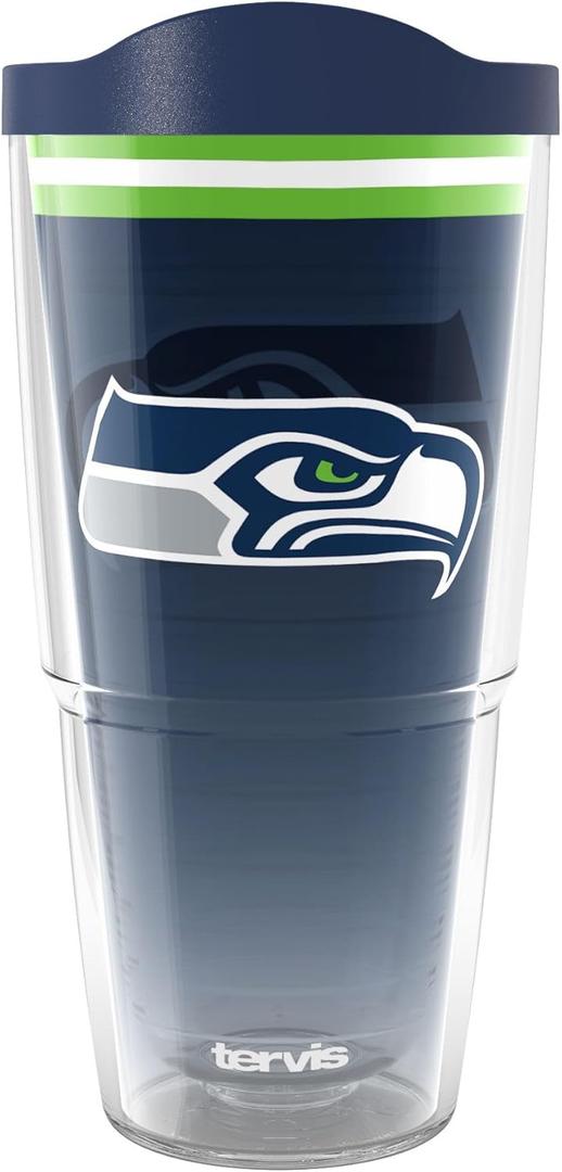 Tervis NFL Seattle Seahawks - Forever Fan Made in USA Double Walled Insulated Tumbler Travel Cup Keeps Drinks Cold & Hot, 24oz, Classic