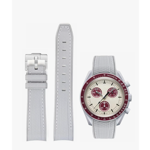 Watch Bands for Omega X Swatch Moonswatch Watch 20mm Curved Rubber Strap Silicone Watch Band Men Women Replacement Bracelet Omega MoonSwatch Speedmaster No Gap Strap