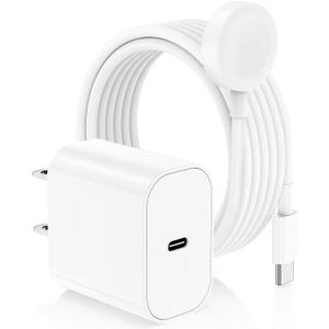 Apple Watch Charger, [ MFi Certified ] iPhone Magnetic iWatch Charger to 6ft USB C Fast Charging Cable Cord Long and Type C Wall Charger Block Plug for iWatch Series 11/10/9/Ultra/8/7/SE/SE2/6/5/4/3/2