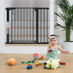 30" Tall Baby Gate for Stairs Doorways, Fits 29.5" to 40.5" Openings
Auto Close Extra Wide Dog Gate for House, Pressure Mounted Easy Walk Through Pet Gate with Door, Black