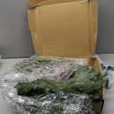 Christmas Placemats Set of 6 Round Greenery Place Mats Xmas Circular Artificial Wreath Dining Table Decor Winter Fake Plants Branches Mats for Kitchen Accessories (Norfolk and Powder Snow)