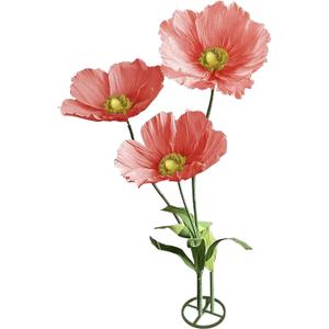 3Pcs Artificial Flowers for Outside, Large Flower Decorations for Birthday Party, Fake Flowers for Garden l Hote l Office l Home Farmhouse Decor l Wedding l Art Gallery l Graduation l Store (Huge Artificial Silk Flowers-pink-3pcs)