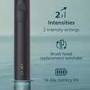 Philips Sonicare 4100 Series Electric Toothbrush - Sonic Toothbrush with Advanced Sonic Technology, Pressure Sensor, Two Intensity Settings, Smartimer & Quadpacer, Black, Model HX3681/24