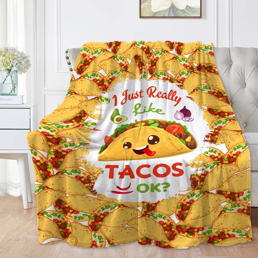 Taco Blanket for Girls Boys Just Girl Who Loves Tacos Blankets Tacos Gift for Kids Women Soft Lightweight Blanket t for Bed Couch S 40 * 50 In for Kids/Child